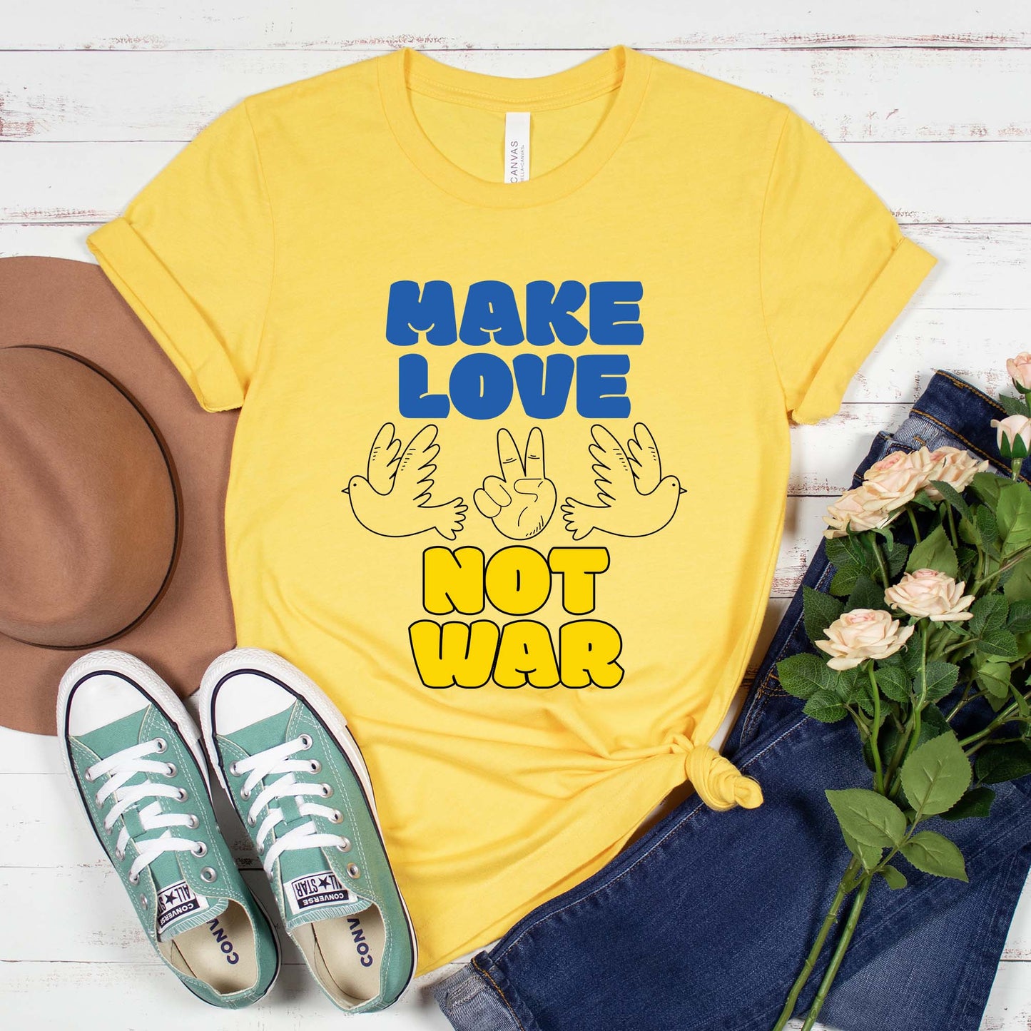 Make Love Not War Shirt, Ukraine Shirt