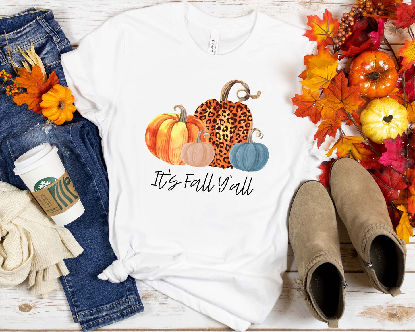It's Fall Y'all Shirt, Leopard Print
