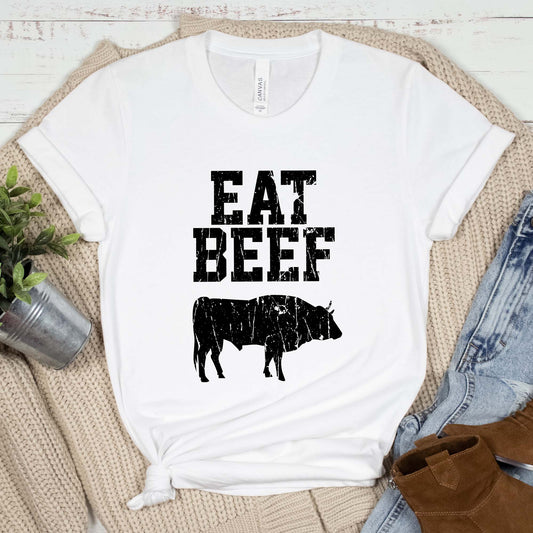 Eat Beef Shirt, Unisex Graphic Tee