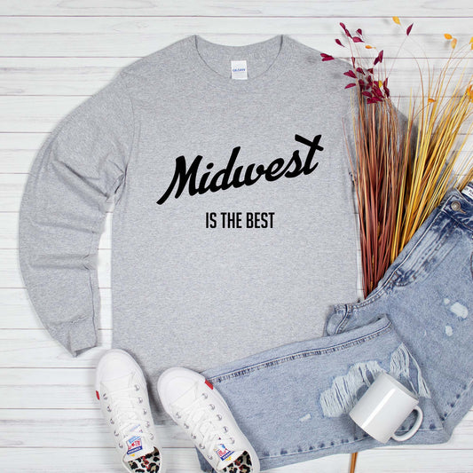 Midwest Is The Best Long Sleeved Shirt, Unisex Raglan